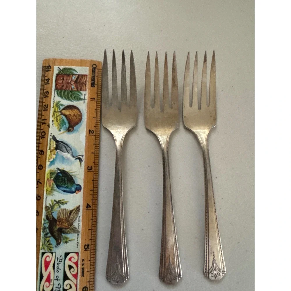 Oneida Thor Silverplate Dinner Forks Set of 3 Simeon L George H Rogers 1933
